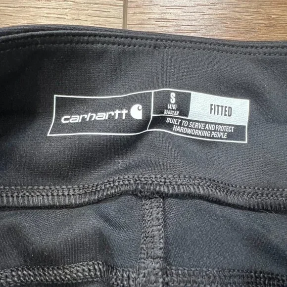 Carhartt Women's Force Lightweight Pocket Leggings, Size Small, Black, Pockets - Picture 4 of 10